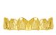 Square Cut Plain Gold Plated Top Teeth Grillz 