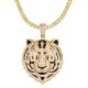 Tiger Pendant with 20 inch Stone Tennis Chain Necklace