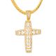 Iced Cross Pendant with 20 inch Miami Cuban Chain