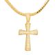 Micro Pave Cross Pendant 20 inch Miami Chain Necklace