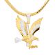 Eagle Pendant Miami Cuban Chain Necklace