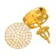 Brass in Gold / Silver Plated 3D Round Screw Back Stud Earrings