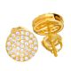 Gold / Silver Plated 9 mm 3D Round Screw Back Stud Earrings