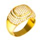Brass Hand Set CZ Band 3 layers Pinky Rings