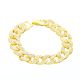 Full Stone 16 mm Cuban Chain Necklace-Gold-8.5 inches
