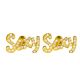 Gold / Silver Plated Sexy Sign Push Back Earrings