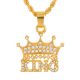 Mini Crown Kings Sign Pendant 24 inch Rope Chain Necklace