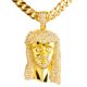 Iced Jesus Pendant 30 inch Heavy Cuban Chain Necklace