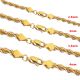 2.5 / 3 / 3.5  / 4 mm Thin Short Rope Chain Necklace 20 inch