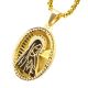 Stainless Steel Virgin Mary Guadalupe Pendant Chain Necklace Set