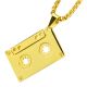 Stainless Steel Cassette Tape Pendant Chain Necklace