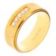 8 MM Stainless Steel Wedding Classic DIAMOND Sand Blast Ring